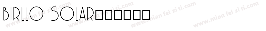 birllo solar字体转换